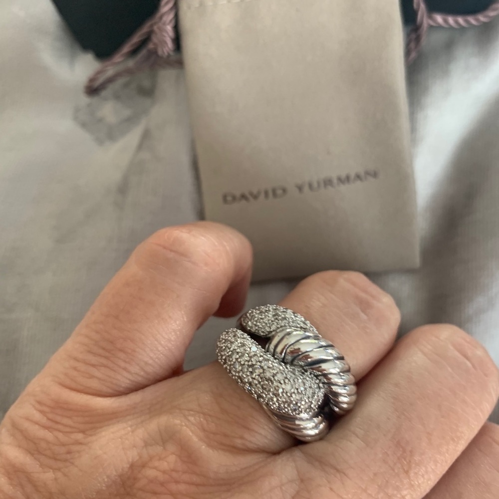 David Yurman Infinity Cable Sterling Diamond Ring